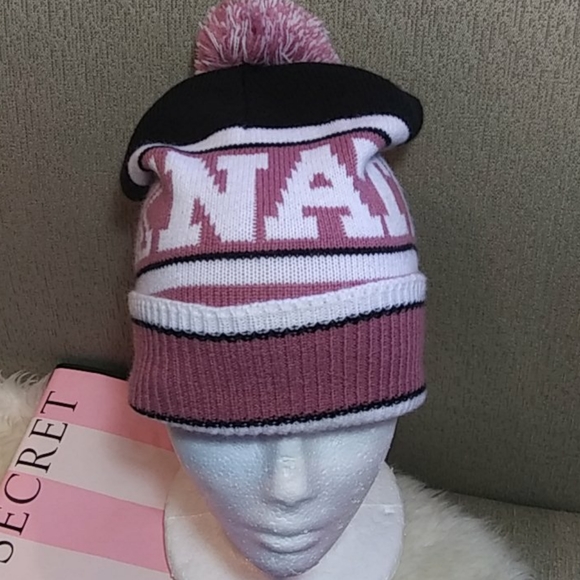 Pink Victoria Secret pom pom beanie - Picture 8 of 8
